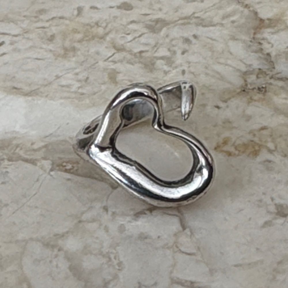 Tiffany & Co. Elsa Peretti Open Heart Ring Sterling Silver